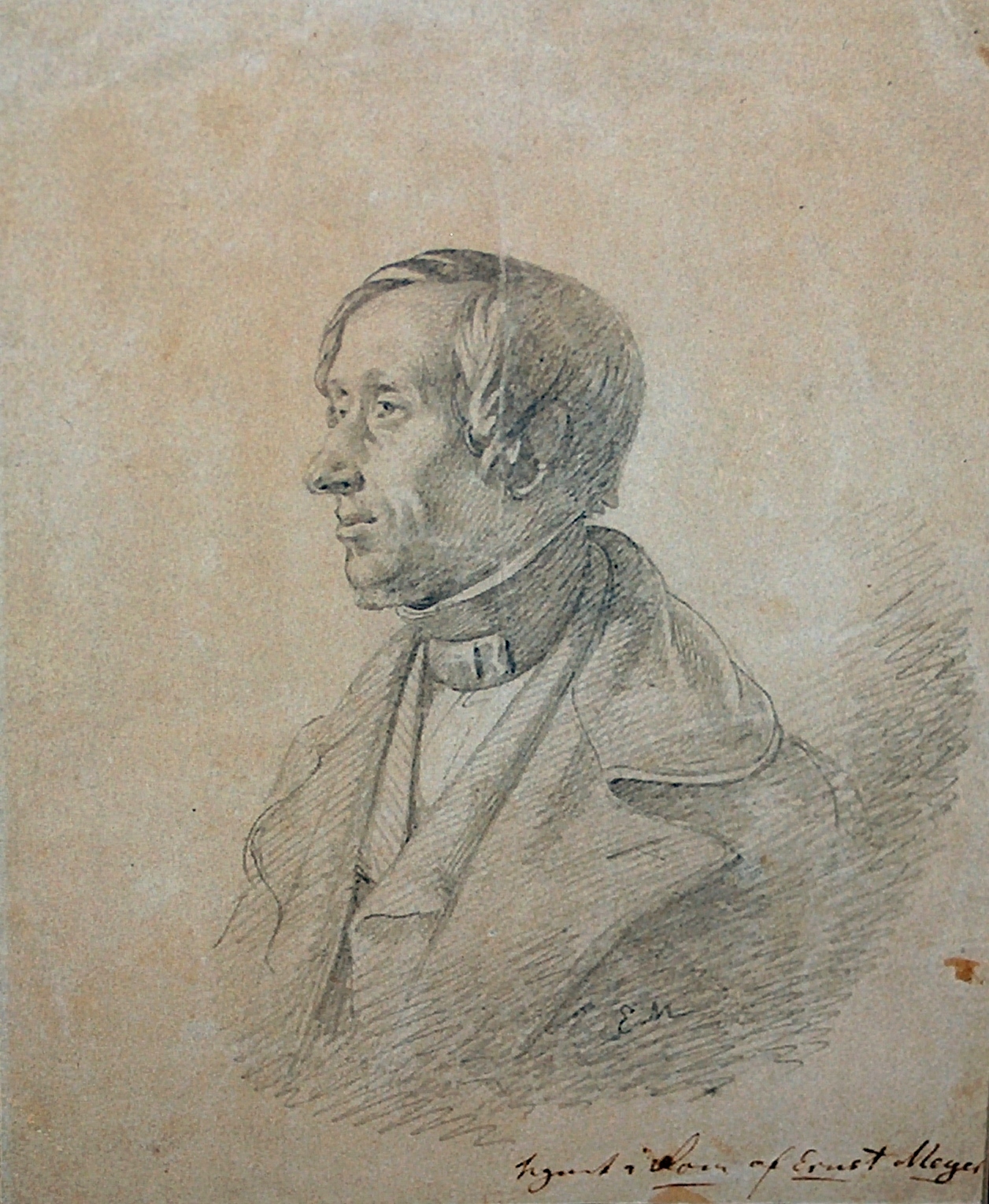 Андерсен. Рисунок Эрнста Мейера, Рим, 1841 год