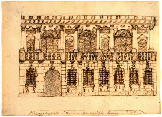 Х.К. Андерсен. Палаццо Капулетти, Верона, Италия. 24 апреля 1834 года