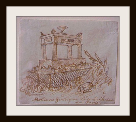 Х.К. Андерсен. Рисунок «Могила Мольера в Пер-Лашез близ Парижа»