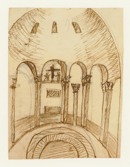 Х.К. Андерсен. Старейшая церковь Италии (интерьер). Церковь Св. Марии Маджоре, Ночера Супериоре, Италия, 3 марта 1834 года