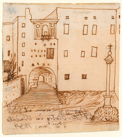 Х.К. Андерсен. Лестница в доме Святого Пьетро в Винкуло. Рим, Италия. 2 января 1834 года