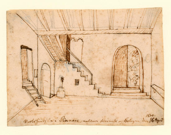 Х.К. Андерсен. Vertshuusstue i Pianore, между Флоренцией и Болоньей, 16 апреля 1834 года