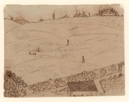 Х.К. Андерсен. Вид из моего окна в Ле-Локле на горы Юра 5 сентября 1833 года
