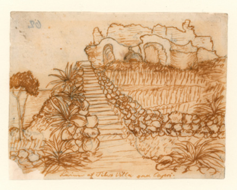Х.К. Андерсен. Руины виллы Тибра на Капри. Капри, Италия. 7 марта 1834 года