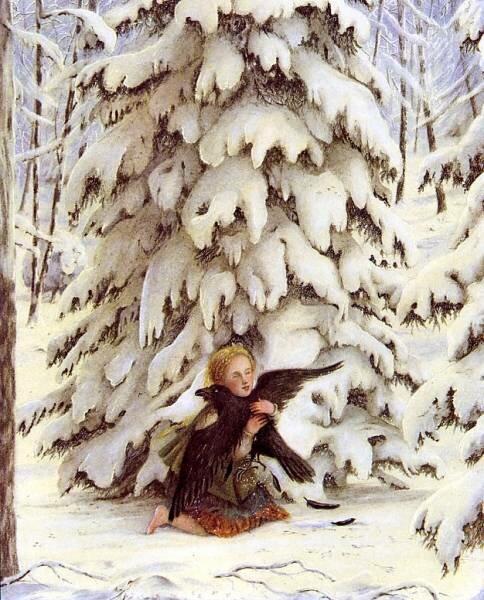 Иллюстрации Анджелы Барретт к сказке «Снежная королева»