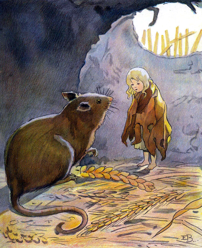 Иллюстрации Эльзы Бесков к сказке «Дюймовочка»