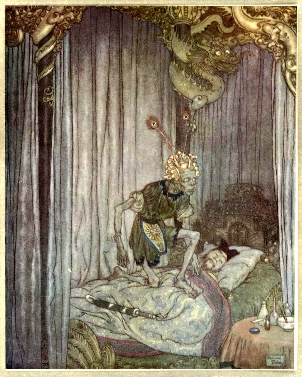 Иллюстрации Эдмунда Дюлака к сказке «Соловей»