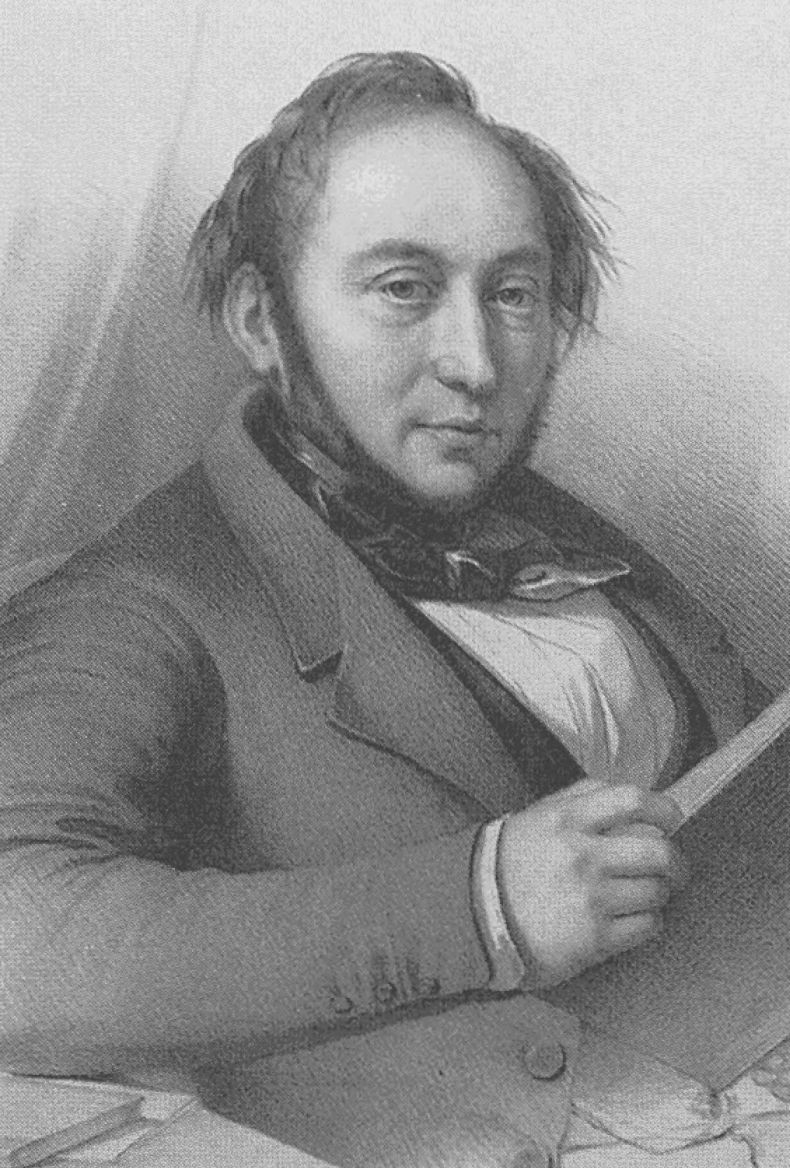 Й.Л. Хейберг, датский драматург, поэт и критик. 1842 г.