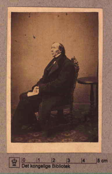 Ханс Кристиан Андерсен. Фотограф Георг Э. Хансен, 1860