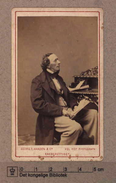 Ханс Кристиан Андерсен. Фотограф Георг Э. Хансен, 1865