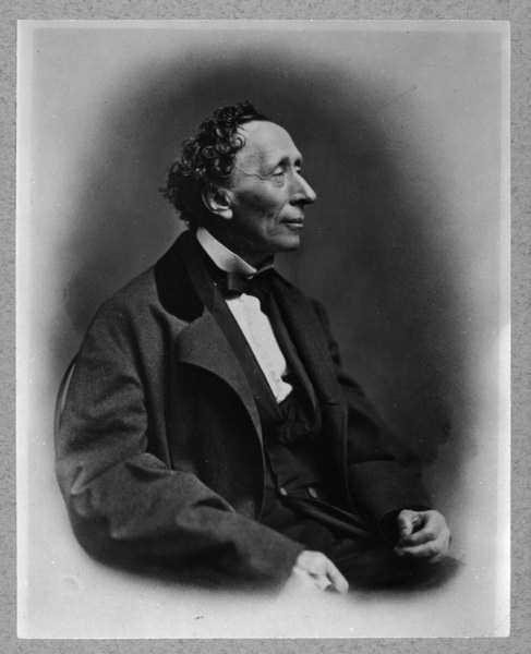 Ханс Кристиан Андерсен. Фотограф Н.К. Хансен и Шоу, 1868