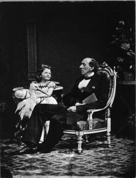 Ханс Кристиан Андерсен и Шарлотта Мельхиор. Фотограф Георг Э. Хансен, 1875
