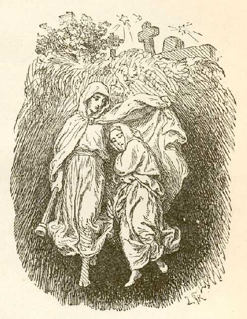 Иллюстрации Лоренца Фрюлиха к сказке «На могиле ребенка»
