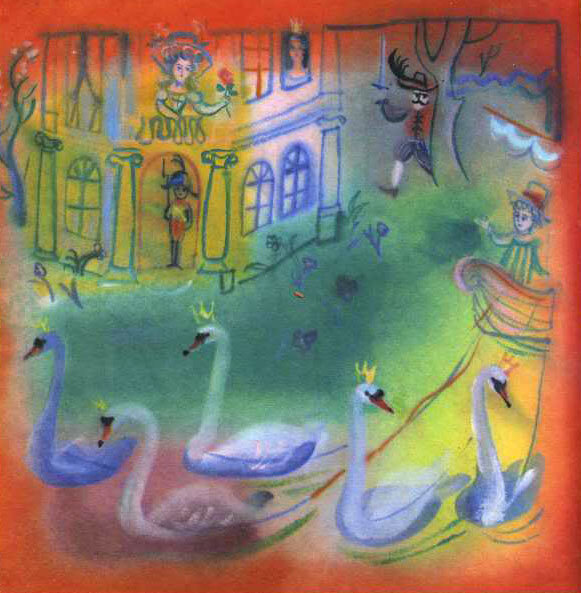 Иллюстрации Г.А.В. Траугот к сказке «Оле-Лукойе»