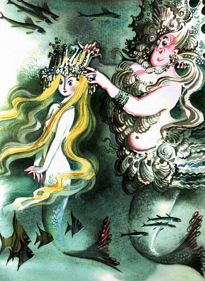 Иллюстрации Ники Гольц к сказке «Русалочка»