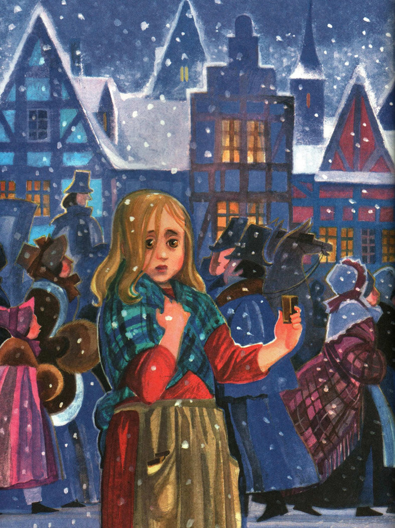 Иллюстрации Ники Гольц к сказке «Девочка со спичками»