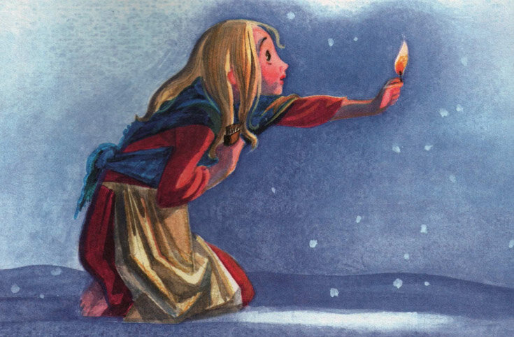 Иллюстрации Ники Гольц к сказке «Девочка со спичками»