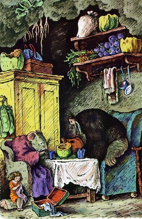 Иллюстрации Владимира Конашевича к сказке «Дюймовочка»