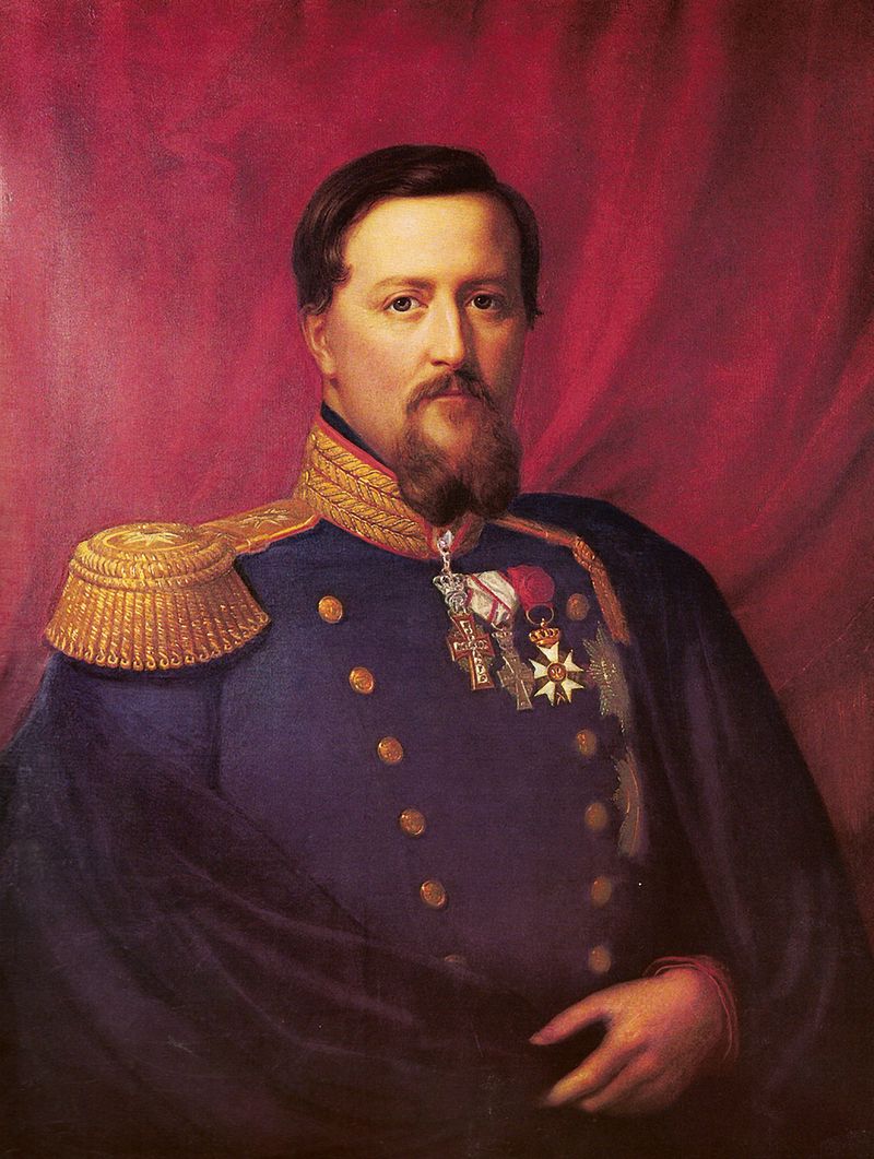 Король Дании Фредерик VII. Портрет работы Августа Шьетта, 1850