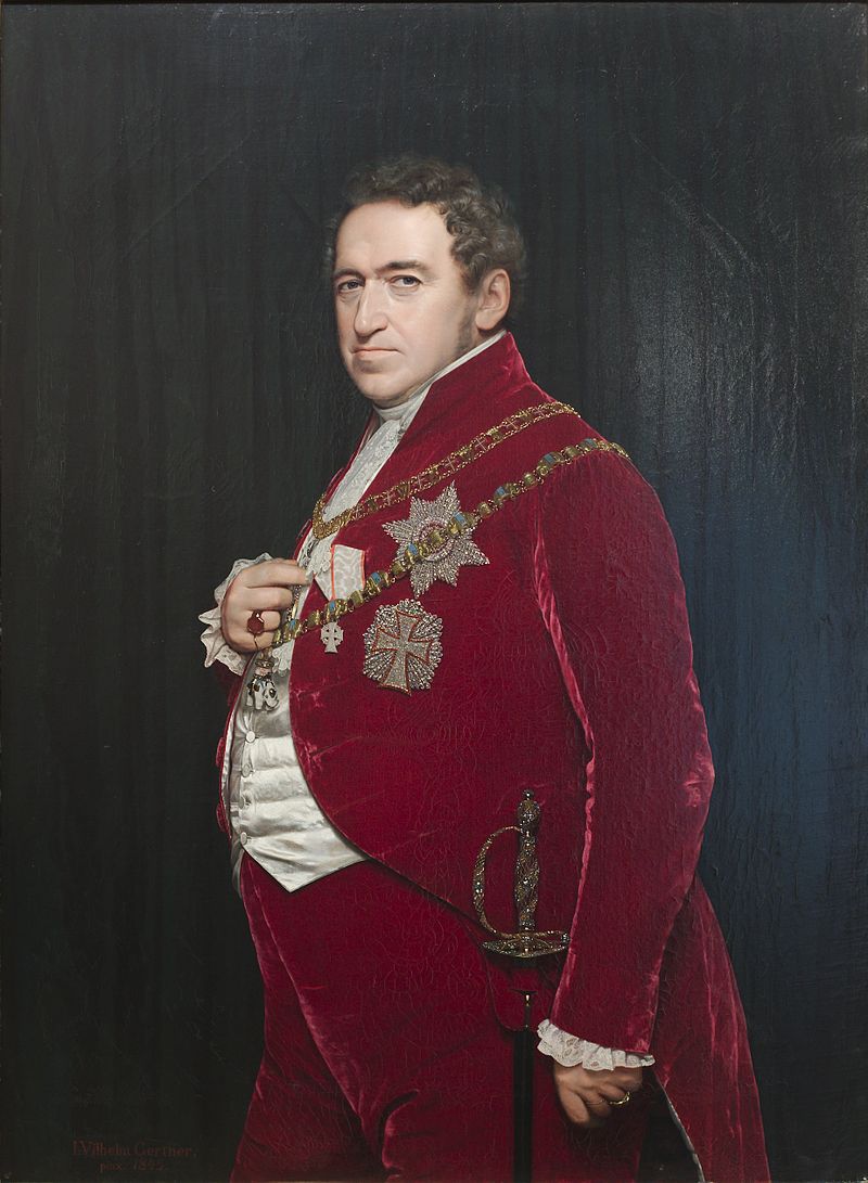 Король Дании Кристиан VIII. Портрет работы Йохана Вильгельма Гертнера, 1845