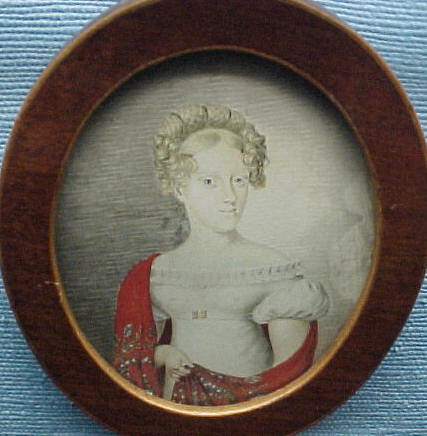 Наследная принцесса Каролина (1793—1881). Цветной рисунок, 1820 год