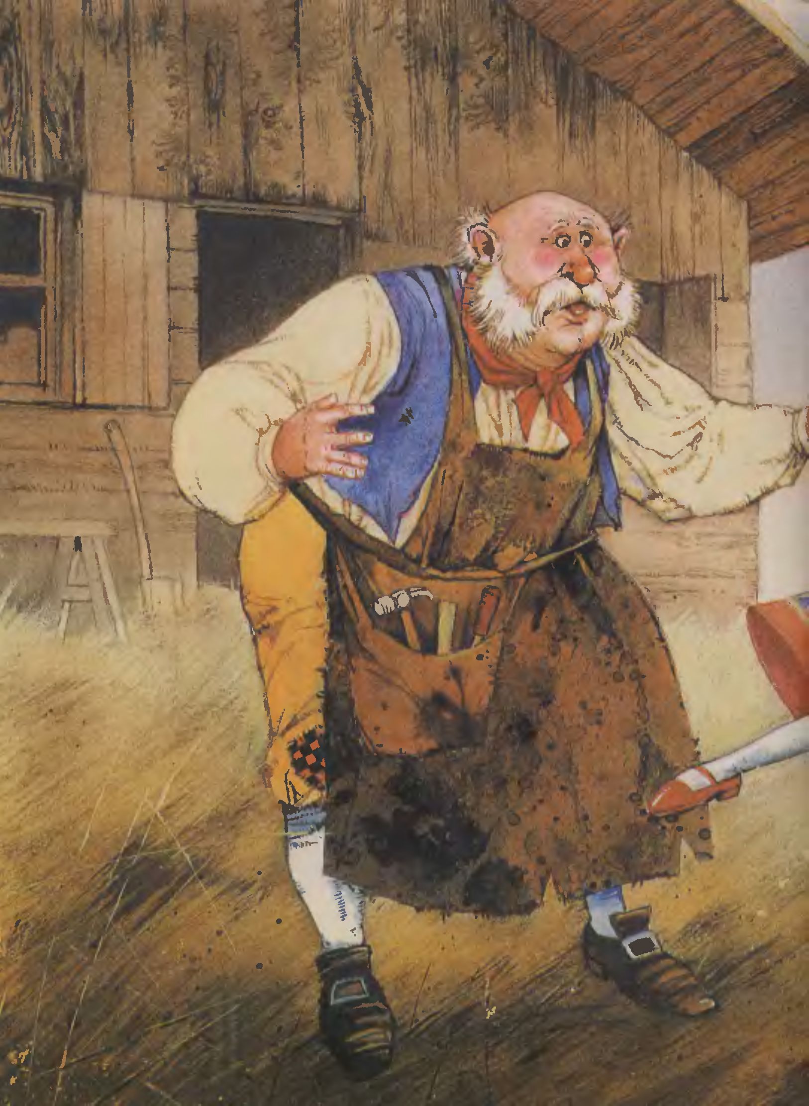 Иллюстрации Джона Пейшенса к сказке «Красные башмачки»
