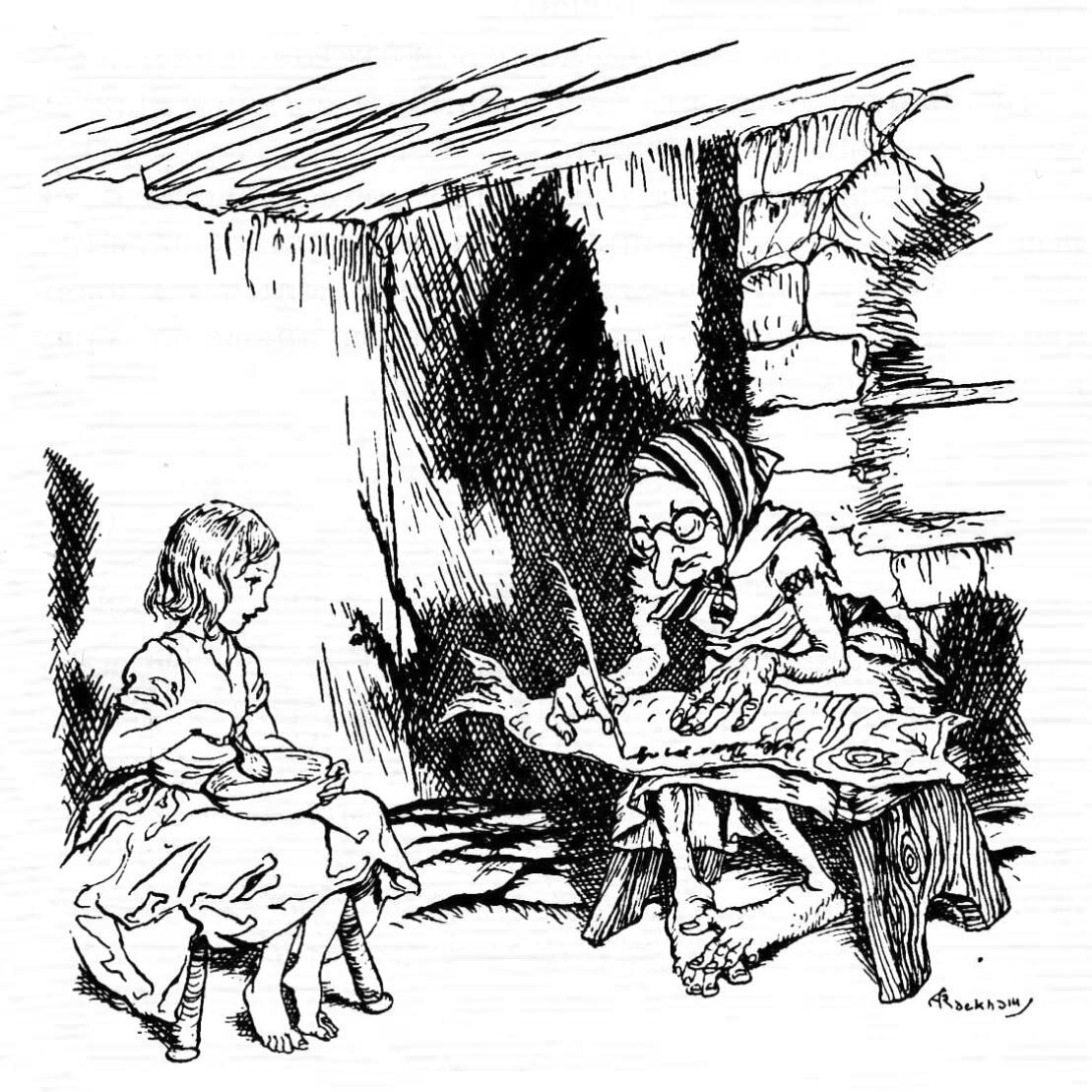Иллюстрации Артура Рэкхема к сказке «Снежная королева»