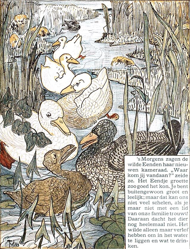 Иллюстрации Теодоруса ван Хойтема к сказке «Гадкий утенок»