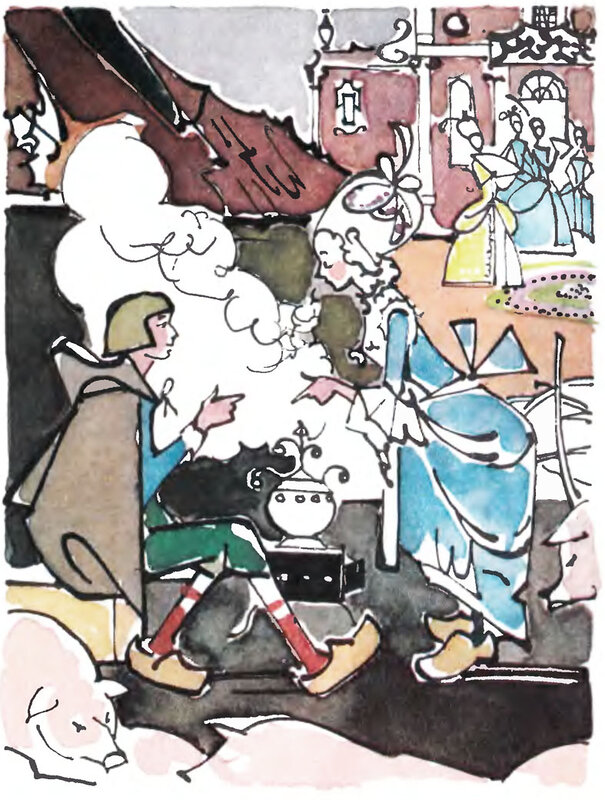 Иллюстрации Валерия Алфеевского к сказке «Свинопас»