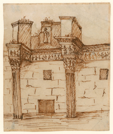 Х.К. Андерсен. Храм Минервы. Рим, Италия, 11 января 1834 года