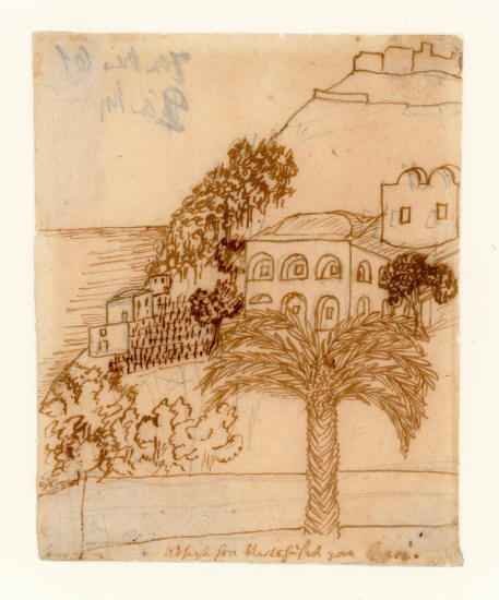 Х.К. Андерсен. Вид из гостиницы на Капри, Италия, 6 марта 1834 года