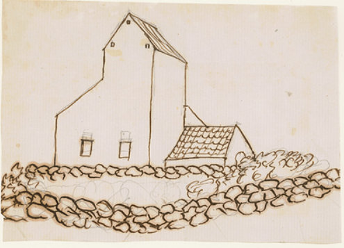Х.К. Андерсен. Церковь, Хем, Дания. 2 июля 1865 года