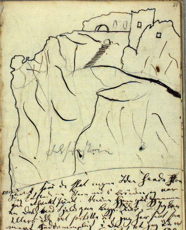 Х.К. Андерсен. Фельзенштейн, в горах Гарц, Германия, 28 мая 1831 года 