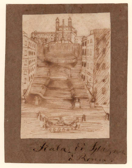 Х.К. Андерсен. Испанская лестница, Рим, Италия, 19 декабря 1833 года