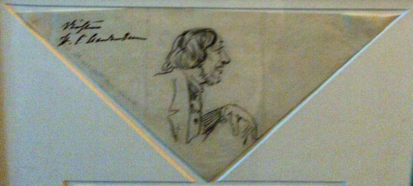 Ханс Кристиан Андерсен. Рисунок Карла Хартманна, 1845 год