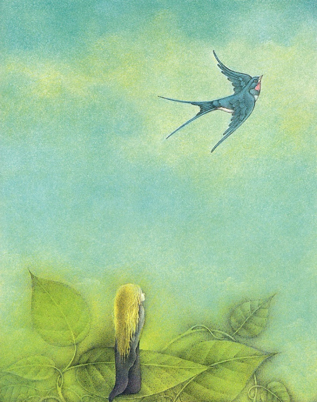 Иллюстрации Вейна Андерсона к сказке «Дюймовочка»