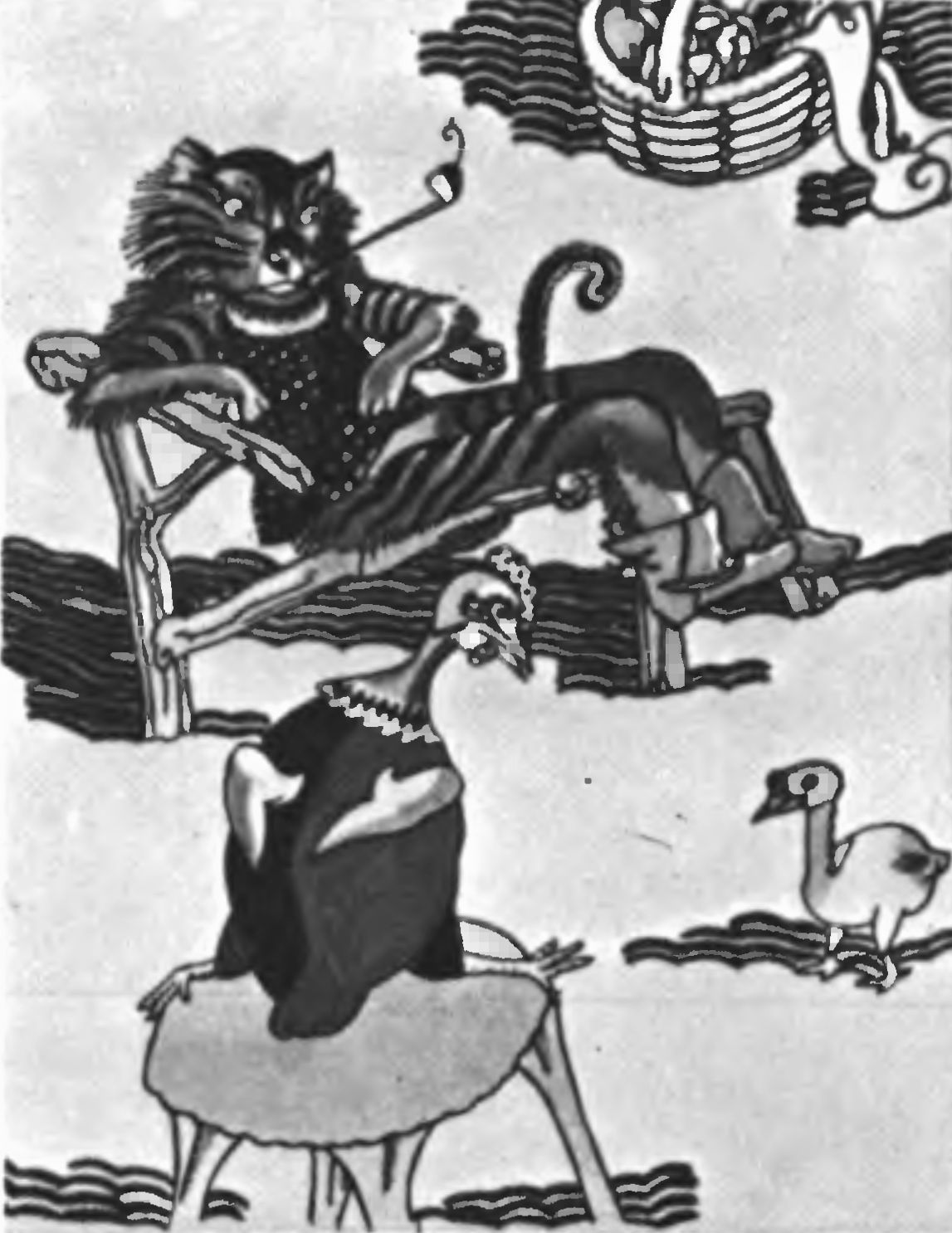 Х.К. Андерсен. «Гадкий утенок». Иллюстрация из японского издания сказки. 1929
