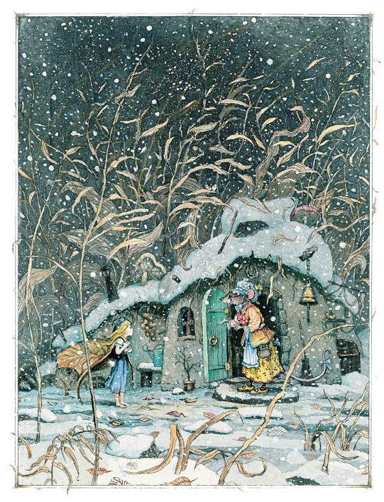 Иллюстрации Бориса Диодорова к сказке Андерсена «Дюймовочка»