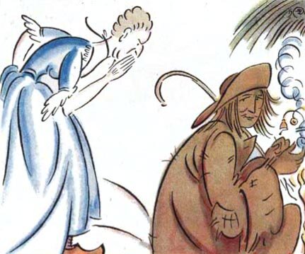 Иллюстрации Мстислава Добужинского к сказке «Свинопас»