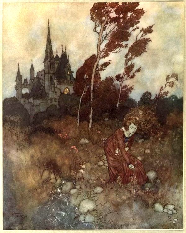 Иллюстрации Эдмунда Дюлака к сказке «Ветер рассказывает о Вальдемаре До и его дочерях»