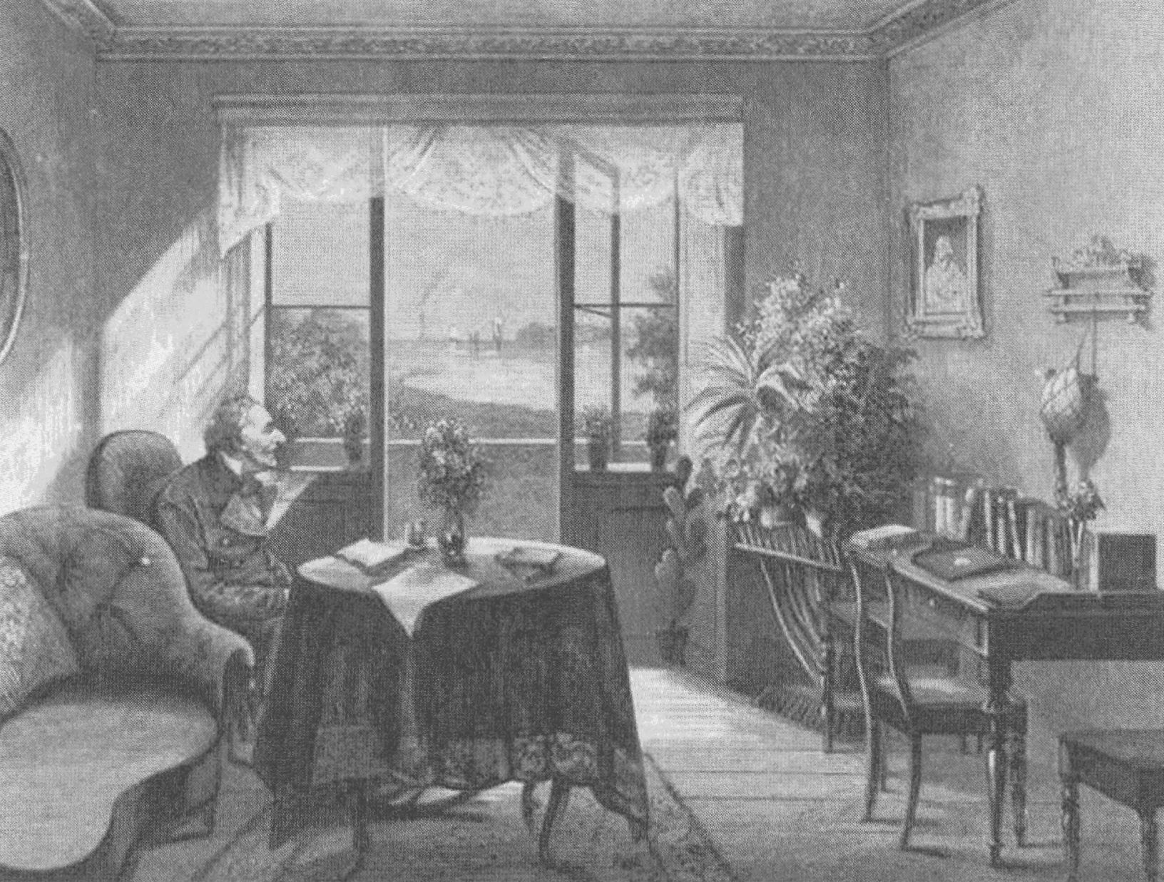 Ханс Кристиан в своей комнате в поместье Мельхиоров Рулигхед («Тишина»)