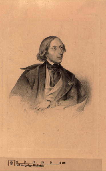 Ханс Кристиан Андерсен. Фотограф А. Рамберг, 1844