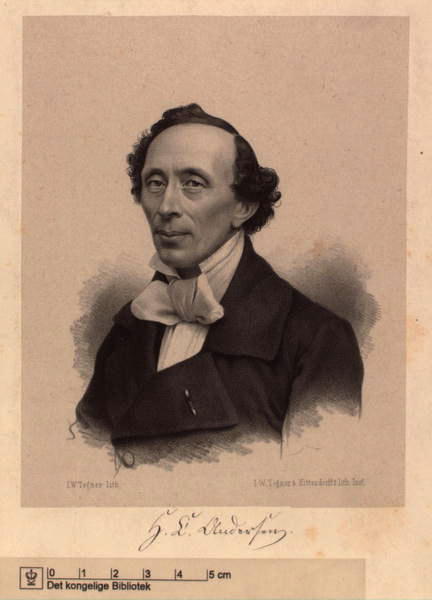 Ханс Кристиан Андерсен. Фотограф Ф. Петерсен, 1855