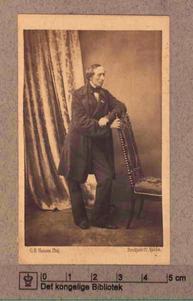 Ханс Кристиан Андерсен. Фотограф Георг Э. Хансен, 1860