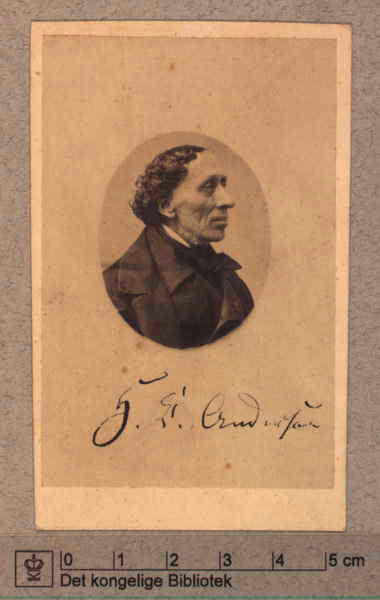 Ханс Кристиан Андерсен. Фотограф Георг Э. Хансен, 1861