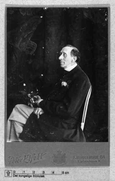 Ханс Кристиан Андерсен. Фотограф Георг Э. Хансен, 1870