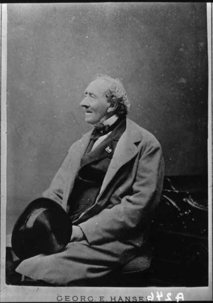 Ханс Кристиан Андерсен. Фотограф Георг Э. Хансен, 1874