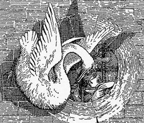 Иллюстрации Хелен Стрэттон к сказке «Дикие лебеди»