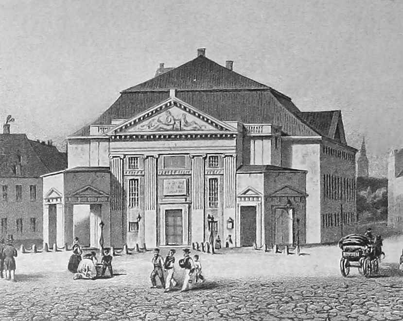 Здание Королевского театра в период между 1837 и 1855 годами