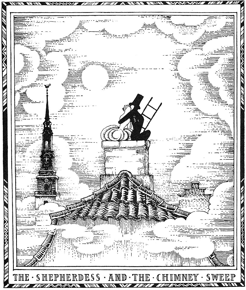 Иллюстрации Кея Нильсена к сказке «Пастушка и трубочист»